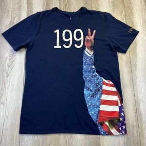 Nike Air Jordan 7 Pure Gold Shirt Mens Large Blue 1992 Dream Team USA Olympics